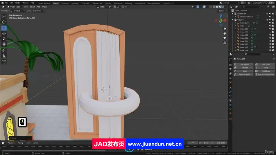 Blender 4逼真3D建筑环境完整制作指南视频教程 3D 第13张