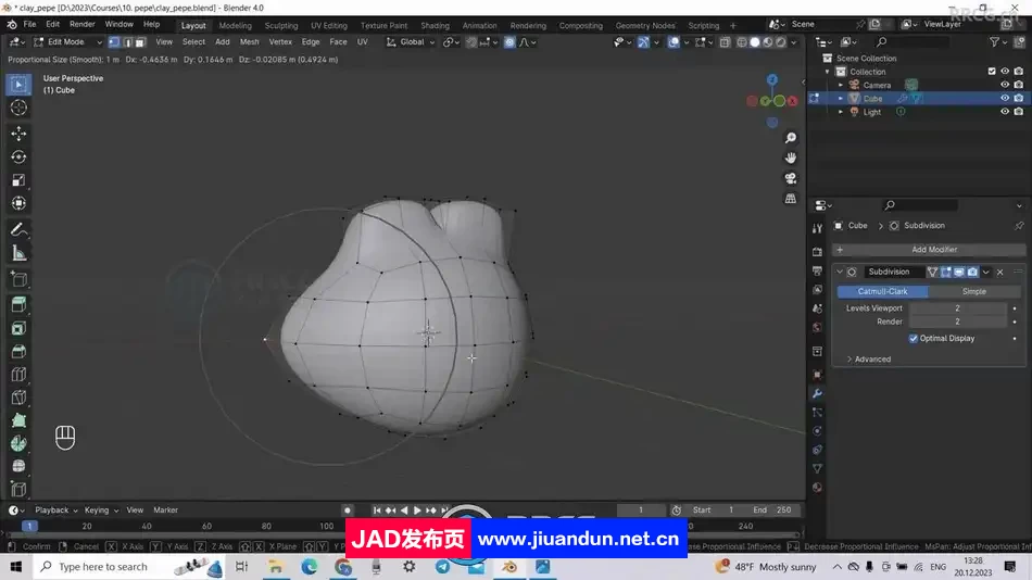 Blender 4.0粘土青蛙3D建模制作视频教程 3D 第2张
