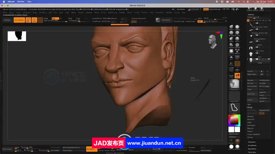 Zbrush人物角色雕刻手办3D打印技术训练视频教程 3D 第2张