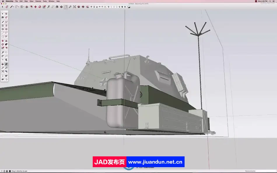 SketchUp与PS机甲坦克3D绘画制作流程视频教程 3D 第2张
