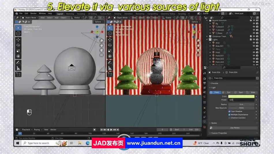 Blender毛绒雪人实例制作流程视频教程 3D 第5张