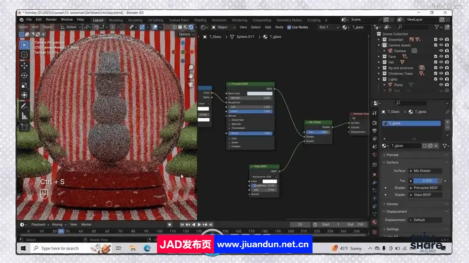 Blender毛绒雪人实例制作流程视频教程 3D 第9张