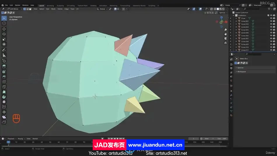 Blender 3D从建模到贴图完全指南视频教程 3D 第4张