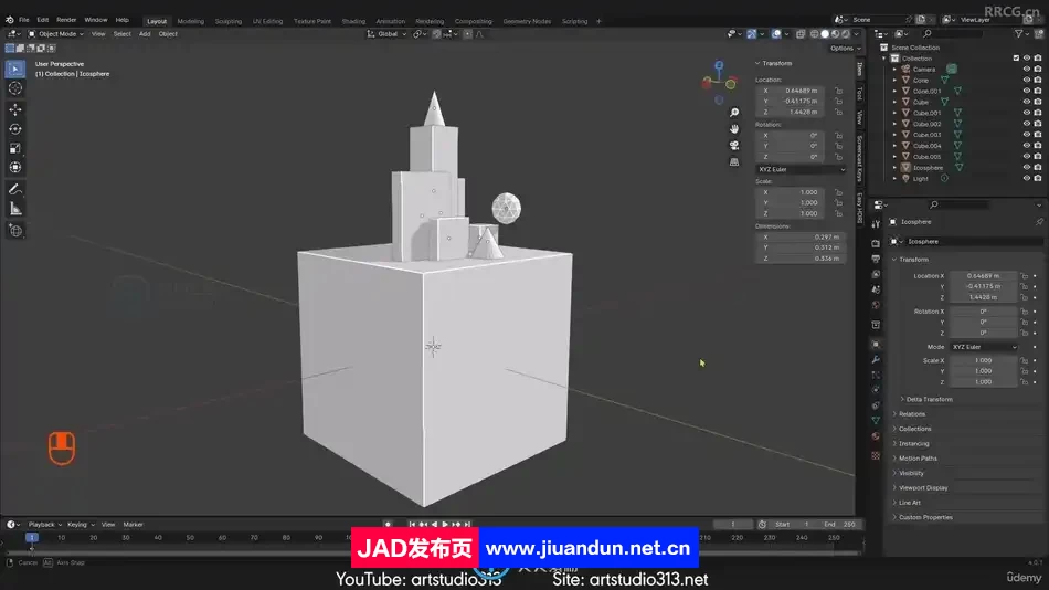 Blender 3D从建模到贴图完全指南视频教程 3D 第3张