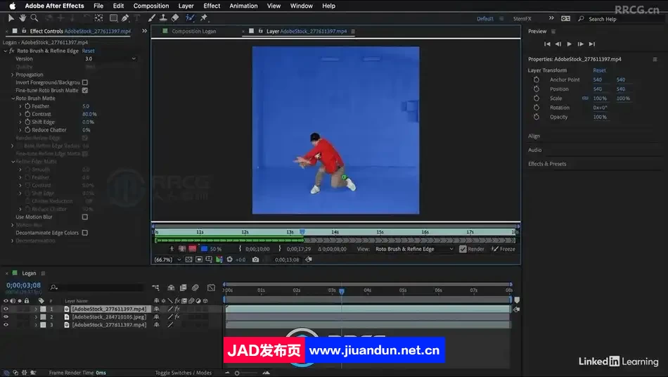 AE网络短视频修复色彩移除背景等特效制作视频教程 AE 第6张