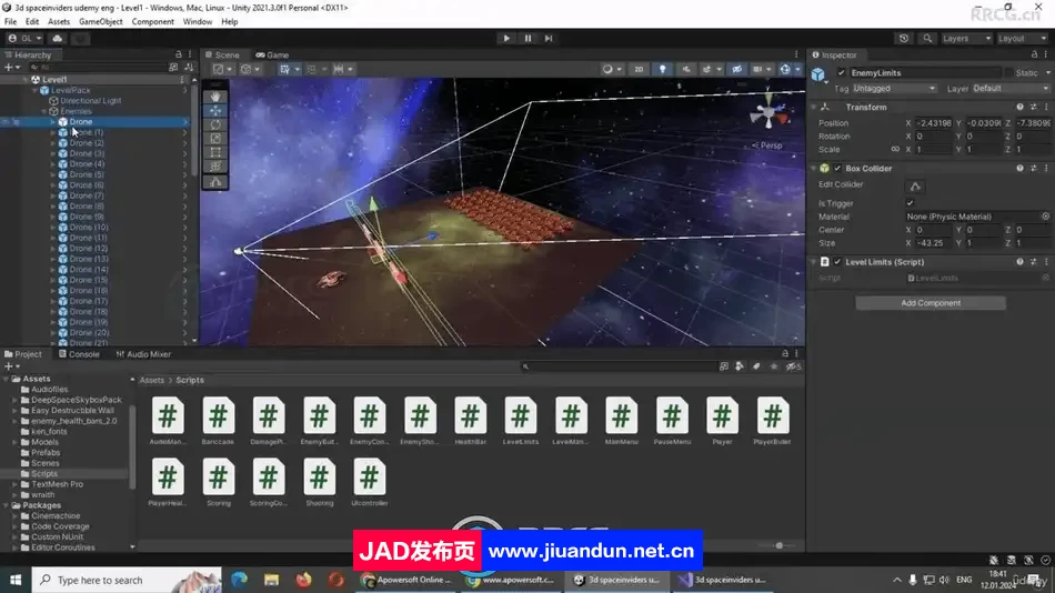 Unity与C#3D太空射击游戏完整制作流程视频教程 Unity 第4张