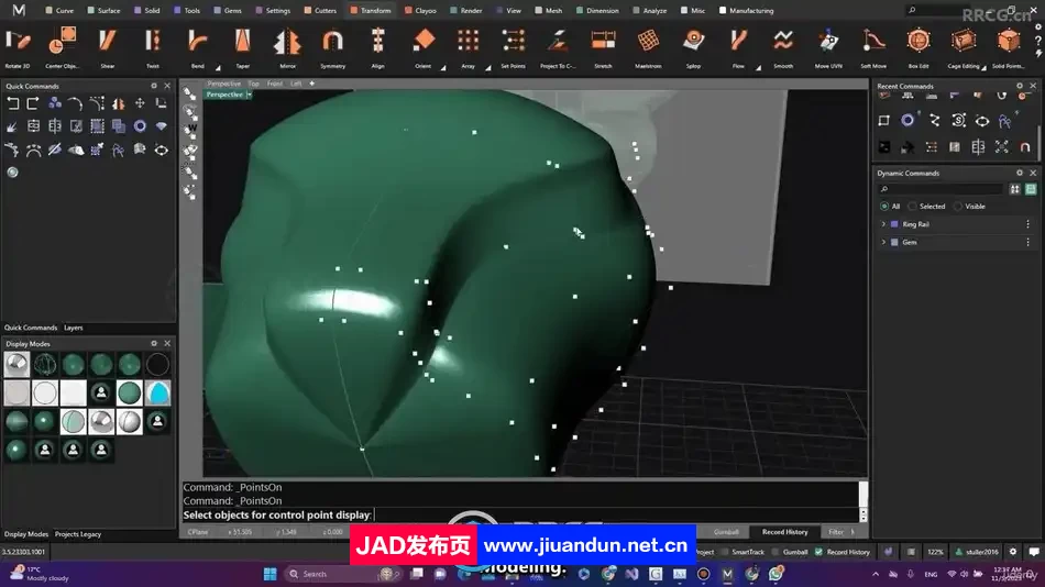 【中文字幕】Rhino 3D与MatrixGold高级曲面建模视频教程 3D 第6张