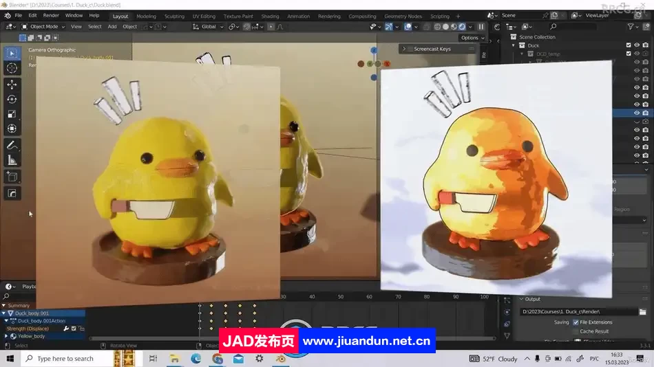 Blender卡通小黄鸭粘土动画实例制作视频教程 3D 第11张