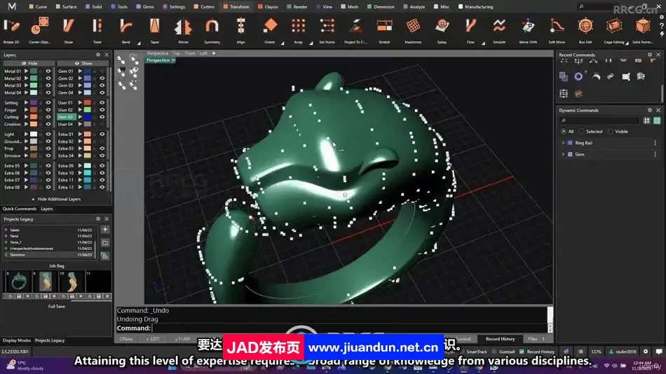 【中文字幕】Rhino 3D与MatrixGold高级曲面建模视频教程 3D 第7张