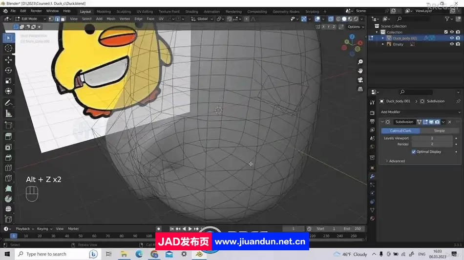 Blender卡通小黄鸭粘土动画实例制作视频教程 3D 第4张