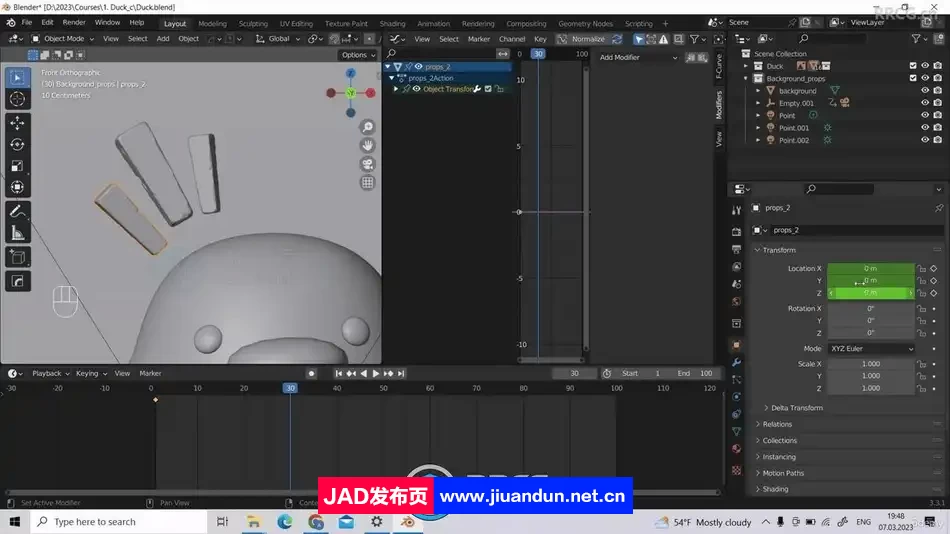 Blender卡通小黄鸭粘土动画实例制作视频教程 3D 第7张