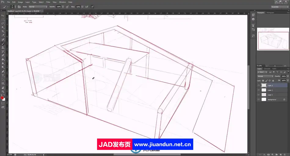 Charles Lin画师小木屋结构设计插画数字绘画视频教程 CG 第3张