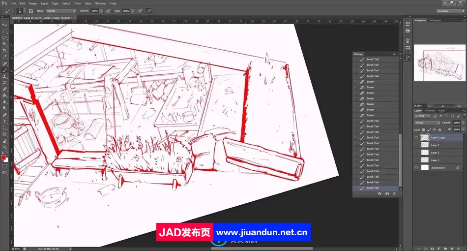 Charles Lin画师小木屋结构设计插画数字绘画视频教程 CG 第7张