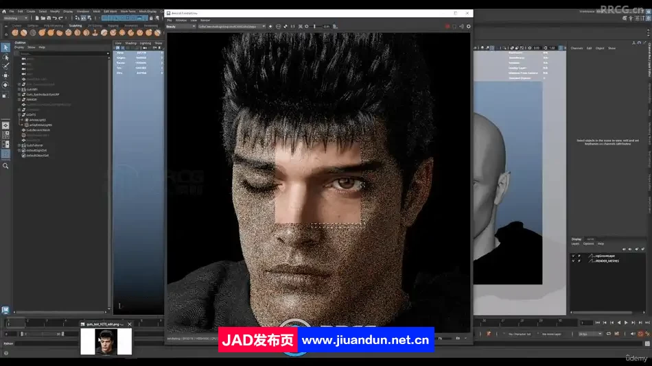 [Zbrush] 逼真3D游戏角色脸部建模与纹理制作视频教程 3D 第10张