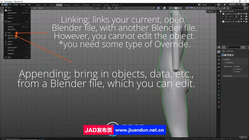 Blender 4编辑模式设置与人体建模训练视频教程 3D 第6张