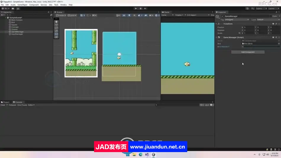 【中文字幕】Unity像素鸟游戏开发入门训练视频教程 Unity 第5张