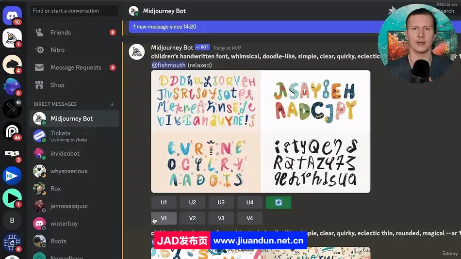 Midjourney人工智能AI艺术字体设计训练视频教程 Midjourney 第4张