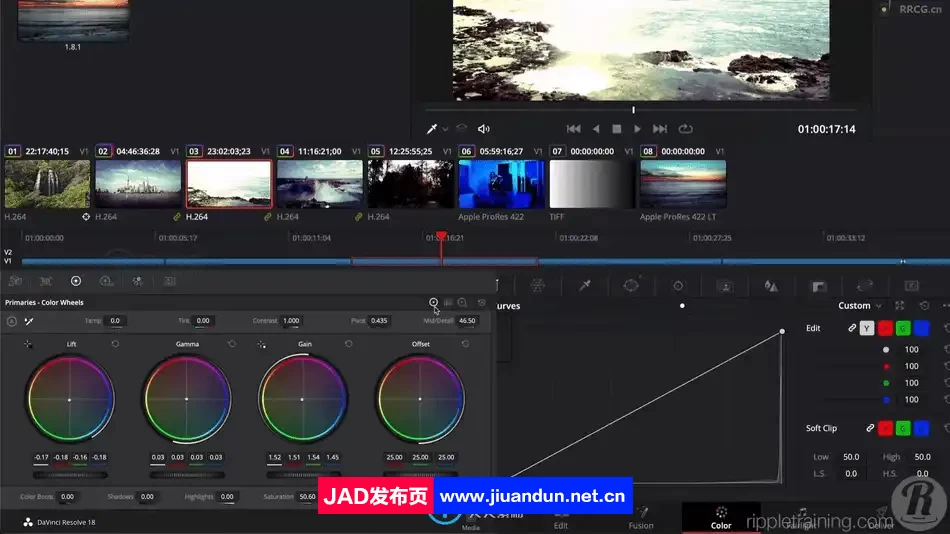 DaVinci Resolve 18色轮曲线镜头调色技术视频教程 CG 第10张