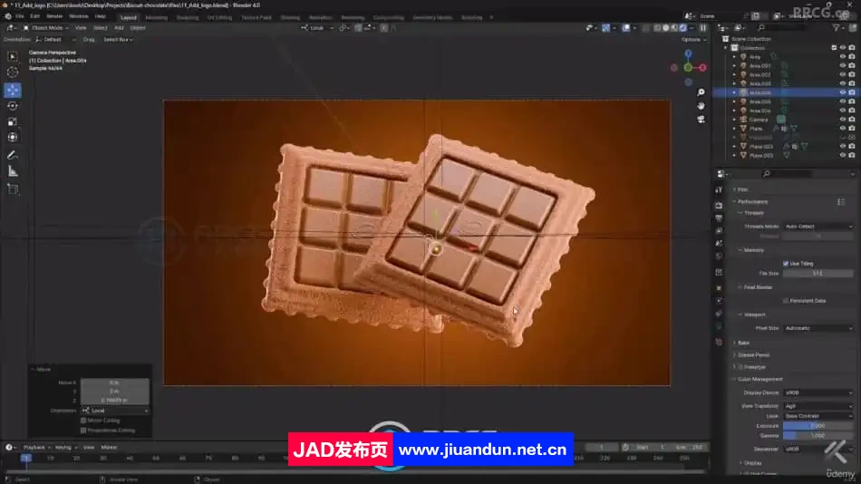Blender巧克力饼干产品可视化制作大师班视频教程 3D 第8张
