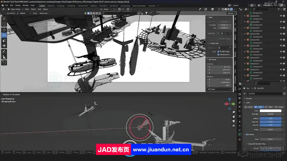 游戏概念艺术3D环境场景草图绘制视频教程 3D 第3张