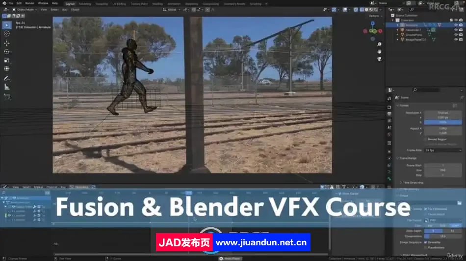 Fusion与Blender视觉特效镜头制作大师班视频教程 3D 第2张