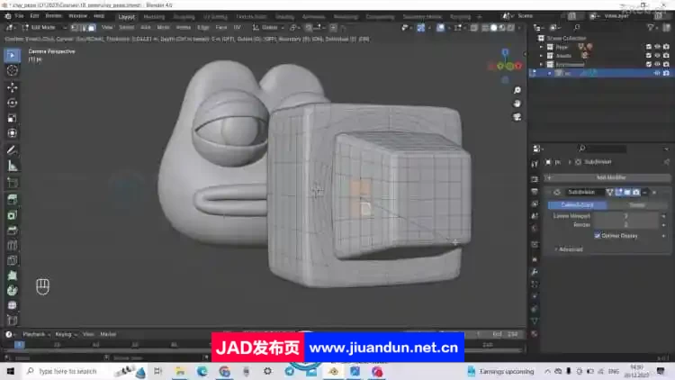 Blender 4粘土风格青蛙完整实例制作视频教程 3D 第3张