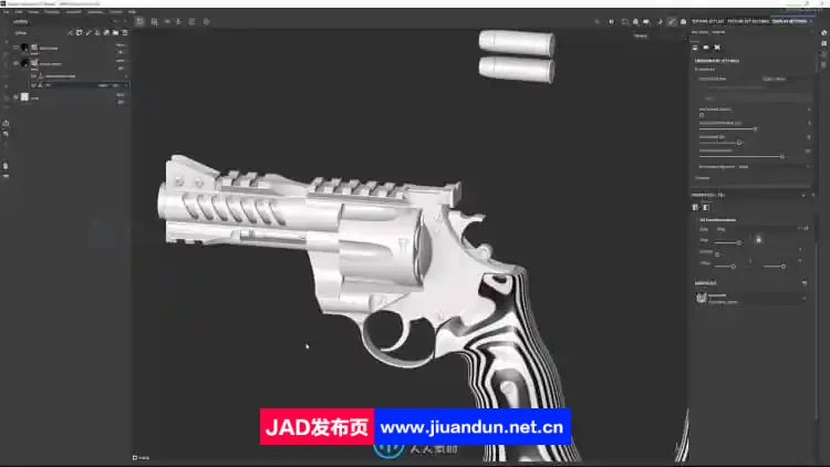 Substance Painter游戏左轮手枪纹理贴图技术视频教程 CG 第8张