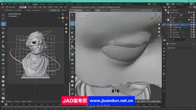 Blender复古3D蒸汽波环绕动画制作视频教程 3D 第4张