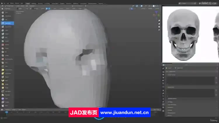 Blender超逼真老人角色雕刻建模完整制作流程视频教程 3D 第6张