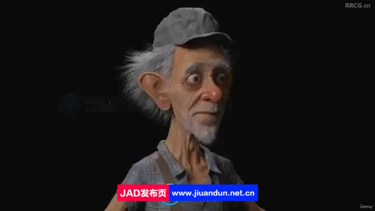Blender超逼真老人角色雕刻建模完整制作流程视频教程 3D 第2张