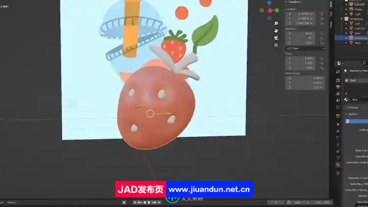 Blender食物和饮料实例制作工作流程视频教程 3D 第4张