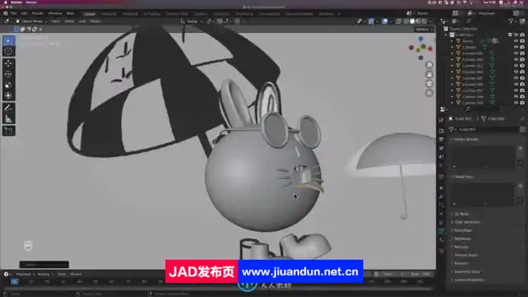 Blender 3D角色视觉插画设计完整制作流程视频教程 3D 第6张