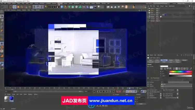 Cinema 4D房间动画动态图形实例制作视频教程 C4D 第3张