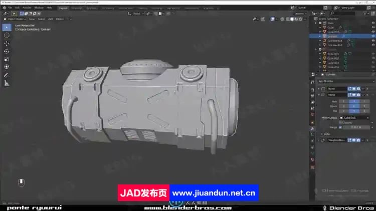 Blender科幻容器3D建模入门指南视频教程 3D 第10张