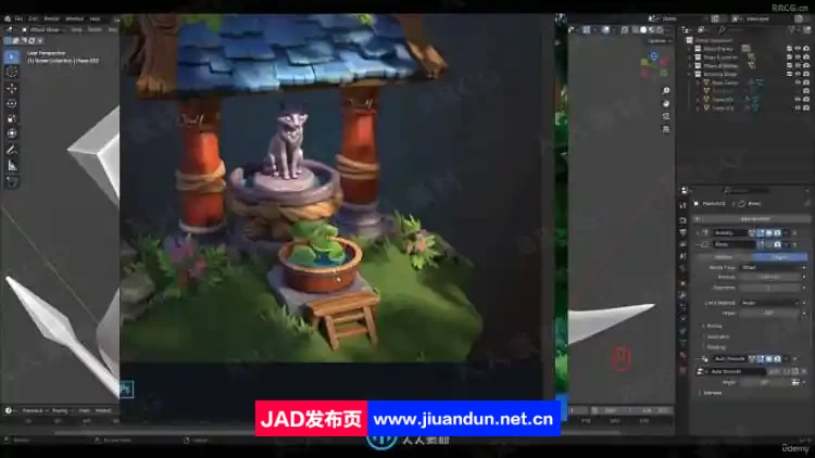 Blender 4.1城堡游戏资产纹理绘制视频教程 3D 第11张