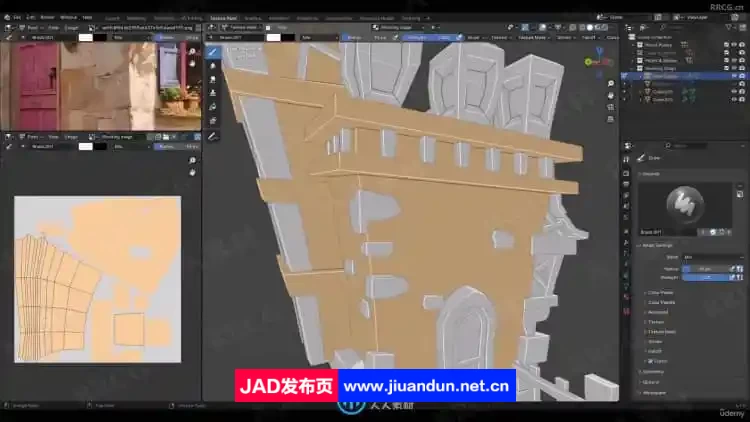 Blender 4.1城堡游戏资产纹理绘制视频教程 3D 第2张
