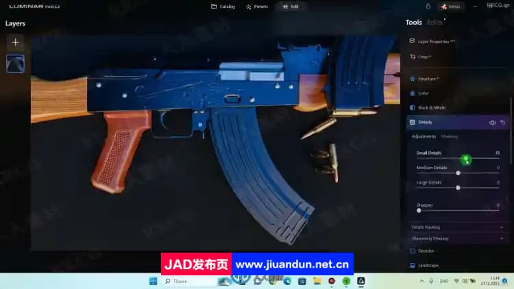 Blender 3A级游戏武器AK47模型制作工作流程视频教程 3D 第18张