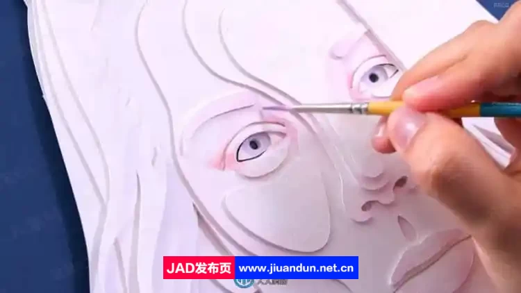 【中文字幕】纸张纸层三维立体艺术肖像画制作流程视频教程 CG 第12张