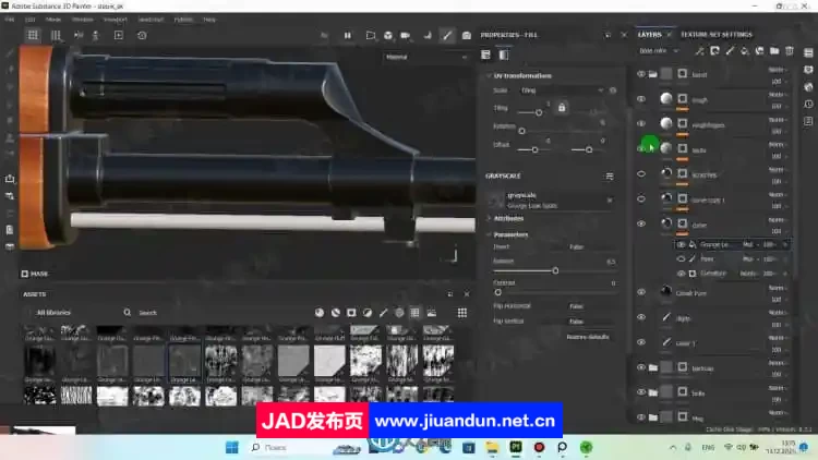 Blender 3A级游戏武器AK47模型制作工作流程视频教程 3D 第14张
