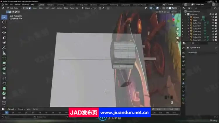Blender女巫魔法小屋建模制作视频教程 3D 第2张