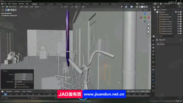 Blender日本街边小巷环境场景制作流程视频教程 3D 第12张