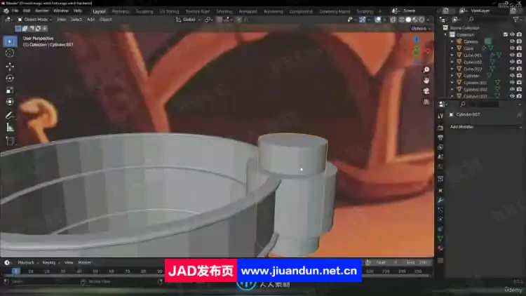 Blender女巫魔法小屋建模制作视频教程 3D 第10张