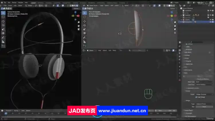 Blender逼真耳机实例制作流程视频教程 3D 第12张