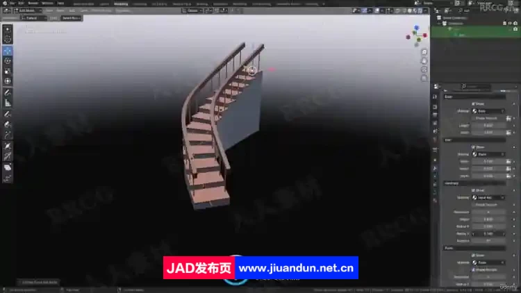 Blender 4复古迷你城堡池塘石桥完整制作流程视频教程 3D 第14张