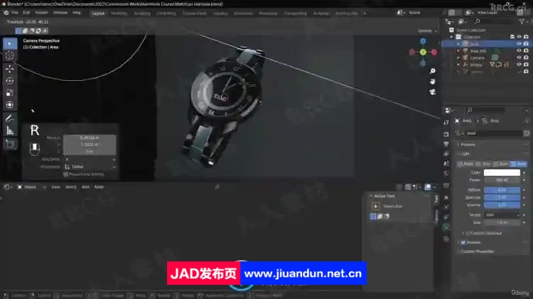 Blender手表实例建模设计制作视频教程 3D 第6张