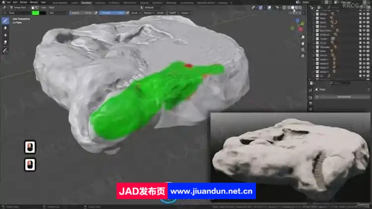 Blender 4复古迷你城堡池塘石桥完整制作流程视频教程 3D 第12张