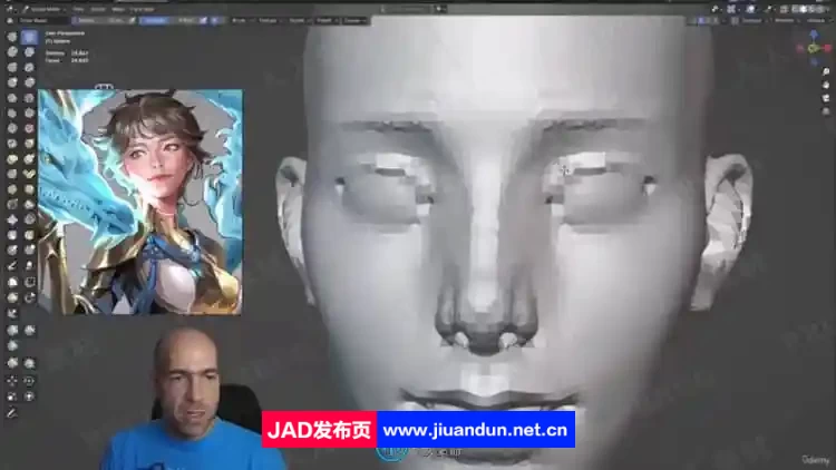 Blender龙与女孩雕刻建模完整制作流程视频教程 3D 第7张