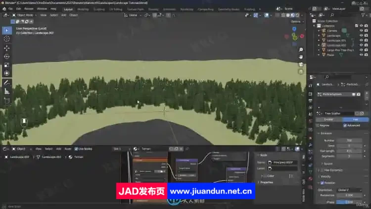 Blender逼真高楼湖景景观雕刻制作流程视频教程 3D 第2张