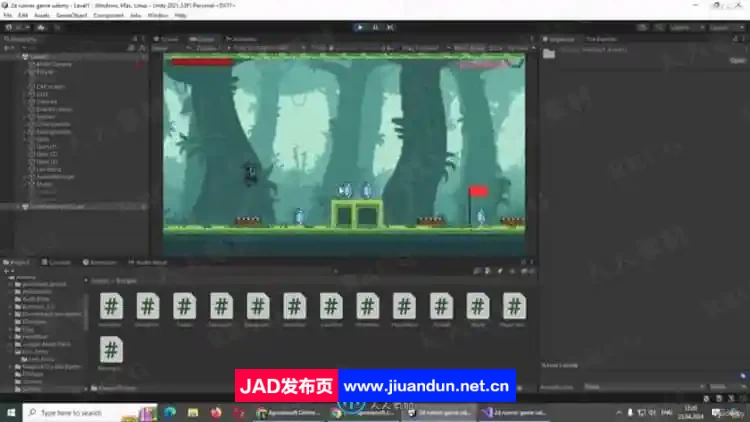 Unity 2D跑酷游戏开发制作基础入门训练视频教程 Unity 第2张